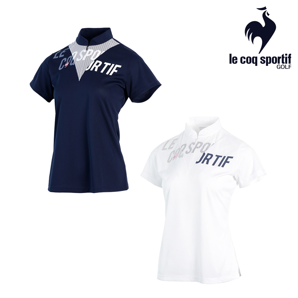 【LE COQ SPORTIF GOLF公雞高爾夫】吸汗排汗親膚材質短袖立領衫 女款 3色 QLP2T216