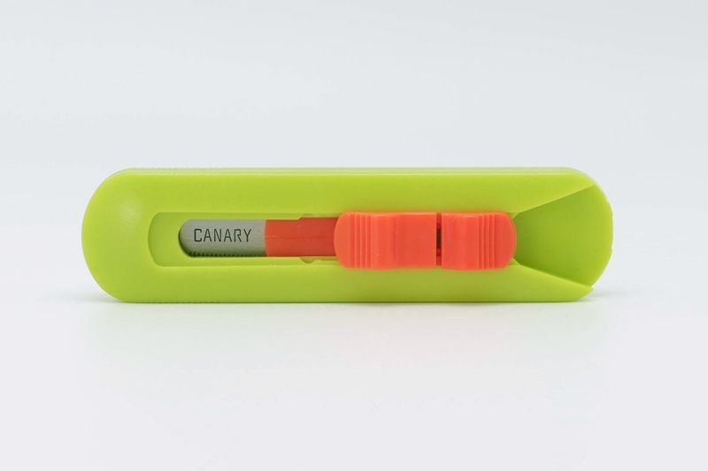 CANARY Box Cutter Retractable Blade, Mini Box Opener Tool , Made in Japan, Green (DC-15)