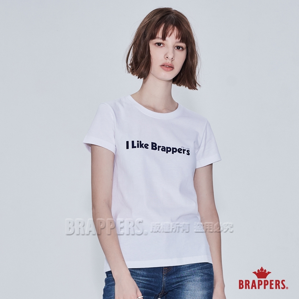 BRAPPERS 女款 I like Brappers印花基本T-白