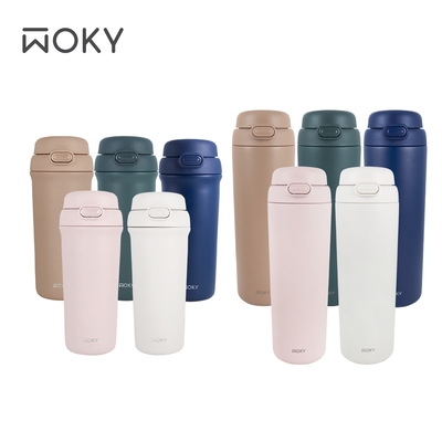 (買一送一)【WOKY 沃廚】All-P輕芯鈦瓷雙飲保溫瓶500ml+780ml