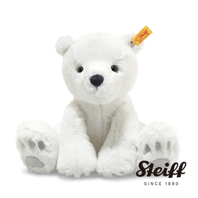 STEIFF德國金耳釦泰迪熊 Lasse Polar Bear小白熊 動物王國_黃標28cm