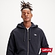 Levis 男款 頂級重磅連帽外套 簡約刺繡Logo 600GSM厚棉 曜石黑 product thumbnail 1