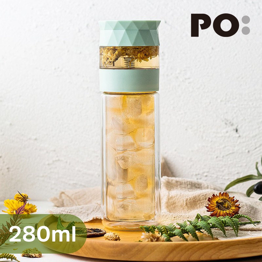 【PO:Selected】丹麥易泡雙層玻璃杯280ml(綠)