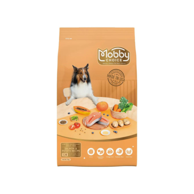 美國Mobby莫比自然食-S26鮭魚馬鈴薯全齡犬無穀食譜 (1.5kg*2包=3kg)(0102065)(購買第二件贈送寵物零食x1包)