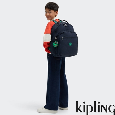 Kipling 藍綠拼接機能手提後背包-SEOUL LAP