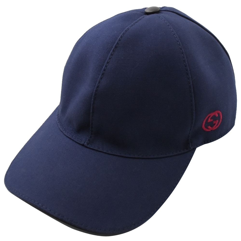 GUCCI 電繡G LOGO造型棒球帽/鴨舌帽(深藍) product image 1