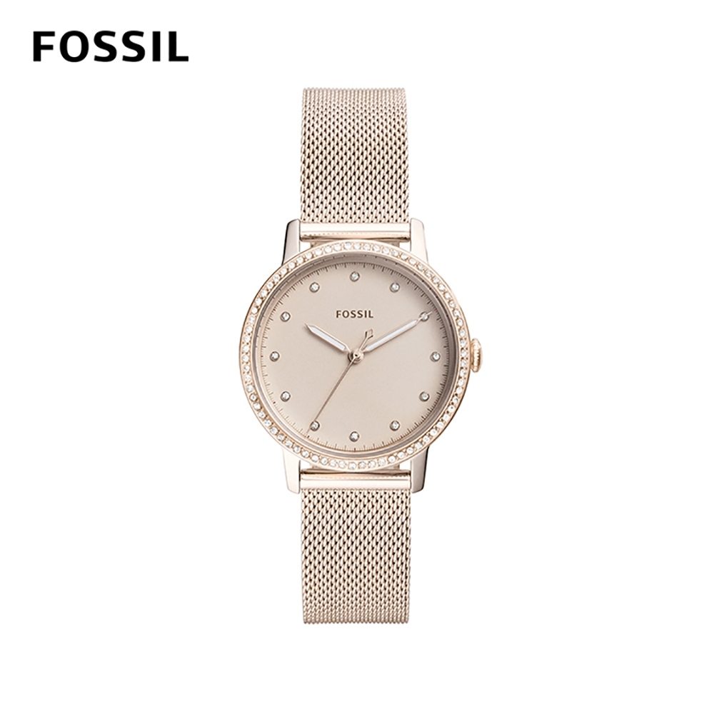 FOSSIL NEELY 華麗風範晶鑽女錶-米蘭流沙金 約34mm ES4364