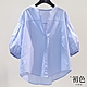 初色  純色長袖寬鬆輕薄透氣襯衫女上衣-5款任選-30592(M-2XL可選) product thumbnail 1