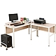 DFhouse頂楓150+90公分L型工作桌+主機架+桌上架150*150*76 product thumbnail 2