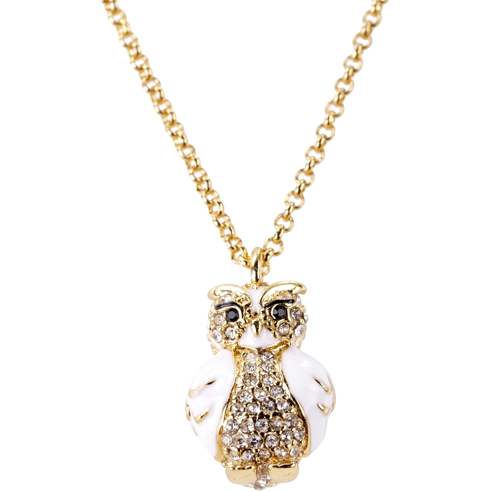 Kate Spade Star Bright Owl 鑲鑽琺瑯貓頭鷹項鍊