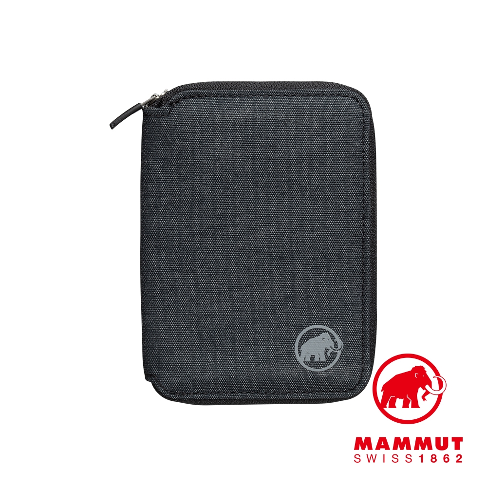 【Mammut 長毛象】Zip Wallet Melange 休閒短夾 黑色 #2520-00720