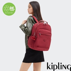 Kipling 時尚紅機能手提後背包-SEOUL