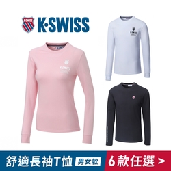 K-SWISS  Back Logo/Emb. Logo Tee長袖T恤-男女-六款任選