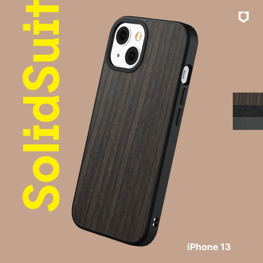 犀牛盾 iPhone 13(6.1吋) SolidSuit防摔背蓋手機殼-皮革款/木紋款/髮絲紋款