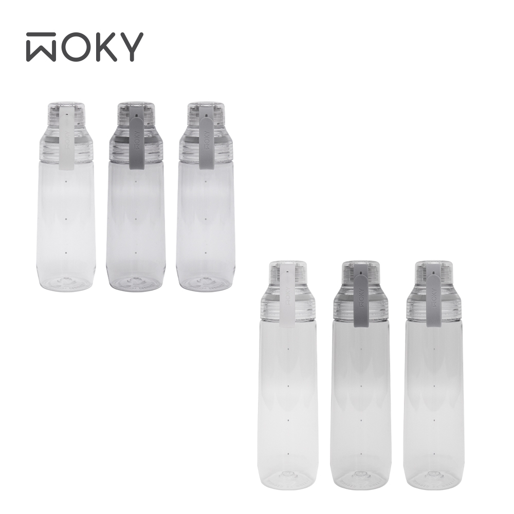 【WOKY 沃廚】ECOZEN 透明瓶600ml+800ml