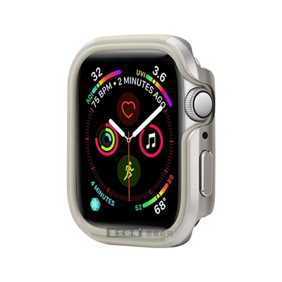 軍盾防撞 抗衝擊 Apple Watch Series SE/6/5/4 (40mm) 鋁合金雙料邊框保護殼(星光銀)