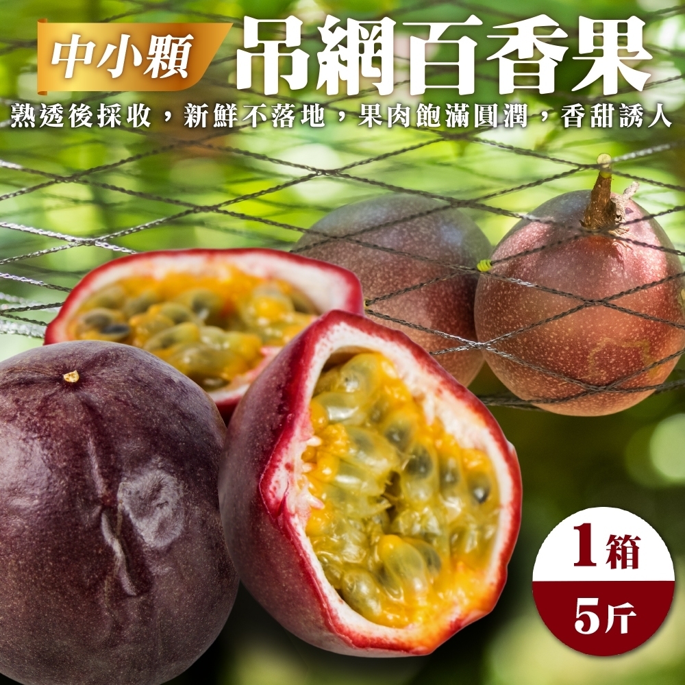 【果農直配】埔里吊網香甜百香果5斤(約55-65顆)