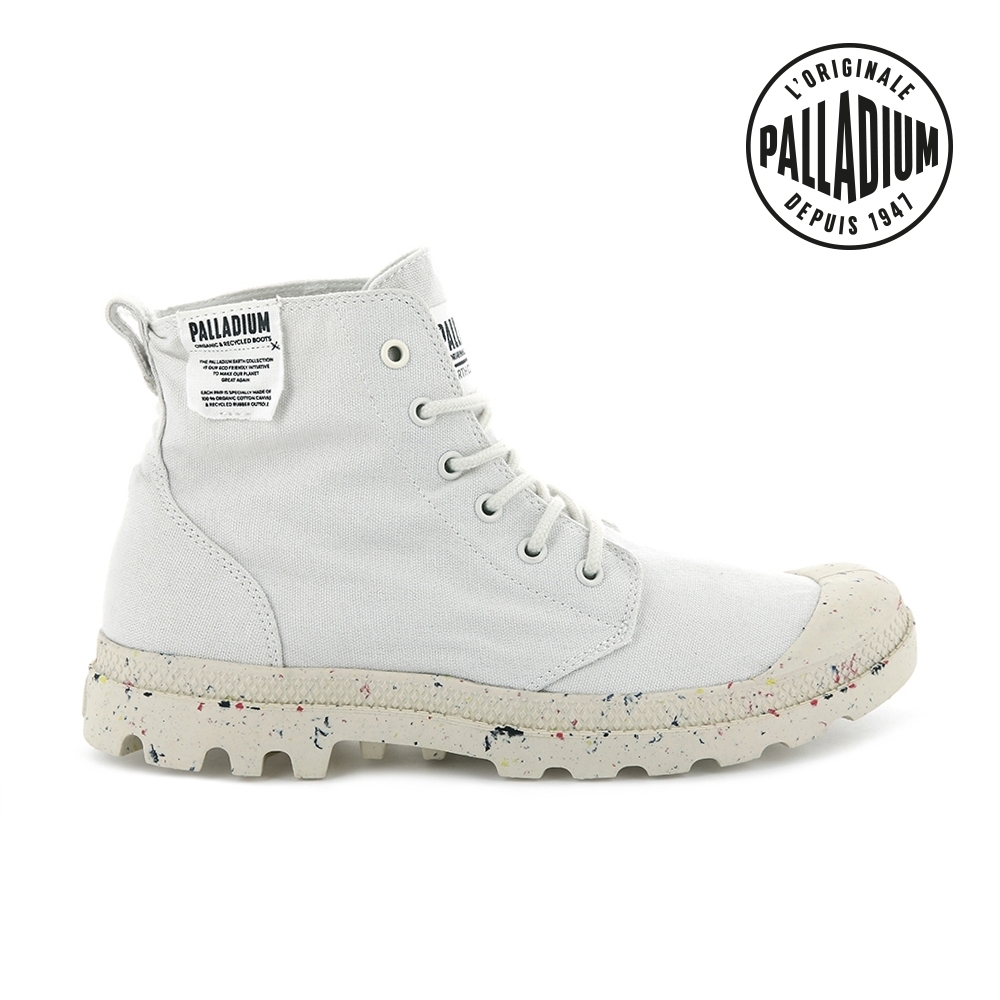 PALLADIUM  PAMPA HI ORGANIC有機軍靴-男-白灰