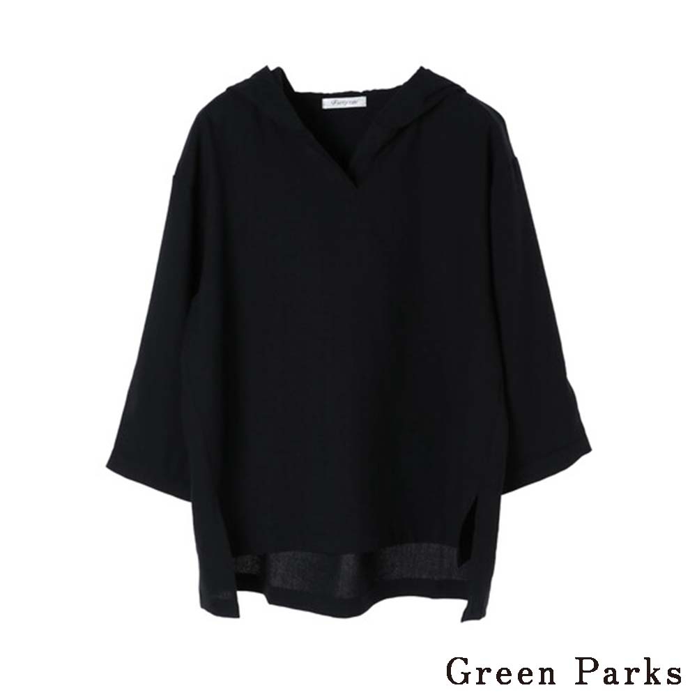 Green Parks 休閒連帽V領上衣