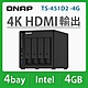 QNAP TS-451D2-4G 網路儲存伺服器 product thumbnail 1