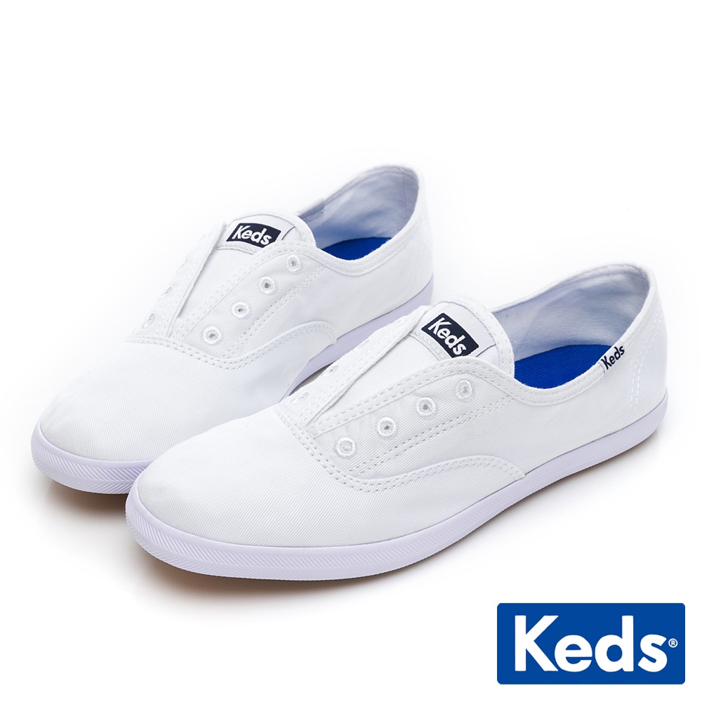 Keds 品牌經典系列之水洗休閒便鞋 白色