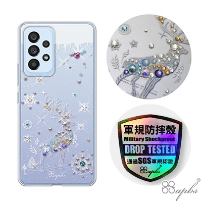 apbs Samsung Galaxy A53 5G 輕薄軍規防摔水晶彩鑽手機殼-魔法麋鹿