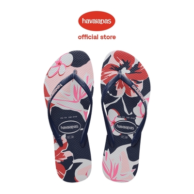 Havaianas哈瓦仕 拖鞋 夾腳拖 花卉 巴西 女鞋 海軍藍 4145460-4368W Slim Floral Basic