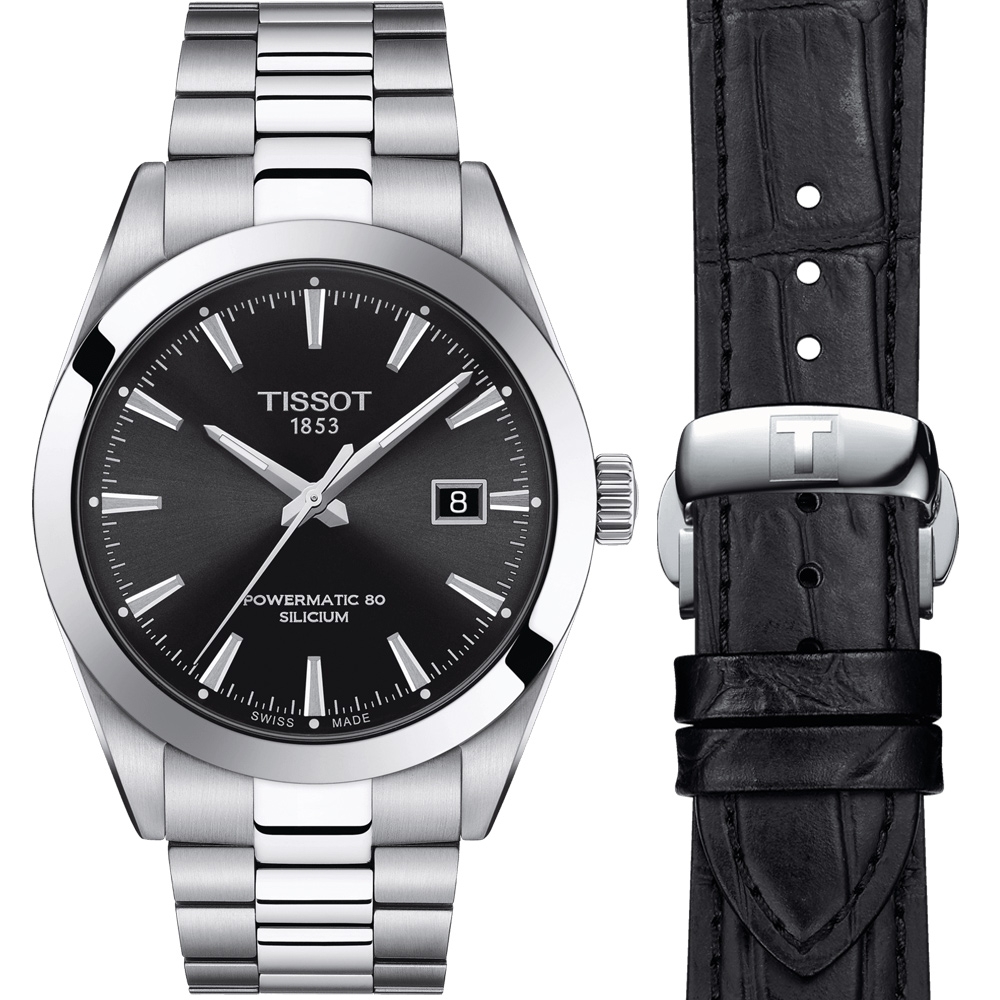 (送原廠錶帶)TISSOT 天梭 官方授權 GENTLEMAN紳士的品格機械錶(T1274071105100)