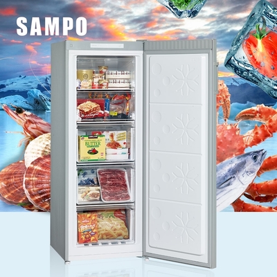 福利品 SAMPO聲寶 170公升 直立式無霜冷凍櫃 SRF-171F 髮絲銀