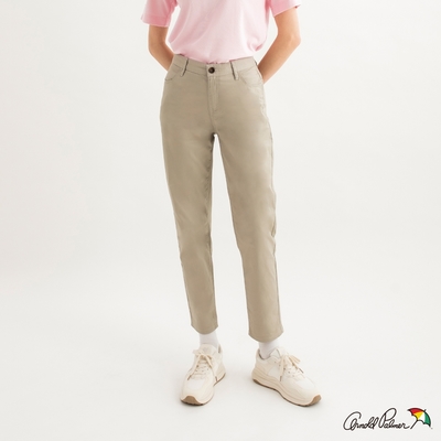 Arnold Palmer -女裝-彈性斜紋素色鬆緊休閒褲-淺卡其