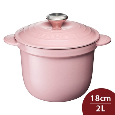 法國Le Creuset 萬用窈窕鑄鐵鍋 雪紡粉 18cm