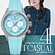 elegantsis 愛樂時 JT41QS 馬卡龍色系三眼計時手錶-寶寶藍 ELJT41QS-VU03LC product thumbnail 1