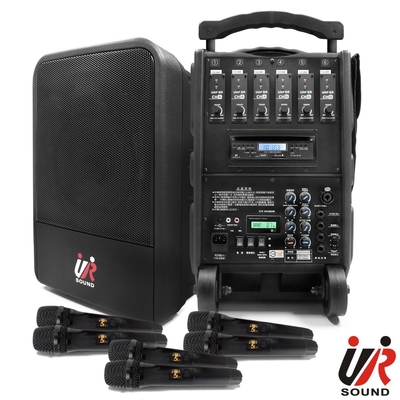 UR SOUND 六頻藍芽/CD/USB/SD移動式無線擴音機 PA9260CDNB