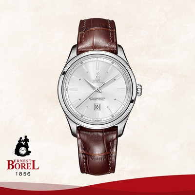 Ernest Borel 瑞士依波路表 復古系列 石英男錶 39mm GS906-211BR