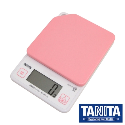 【TANITA】廚房迷你掛壁式電子料理秤&電子秤-2kg-粉色(KJ-213-PK)