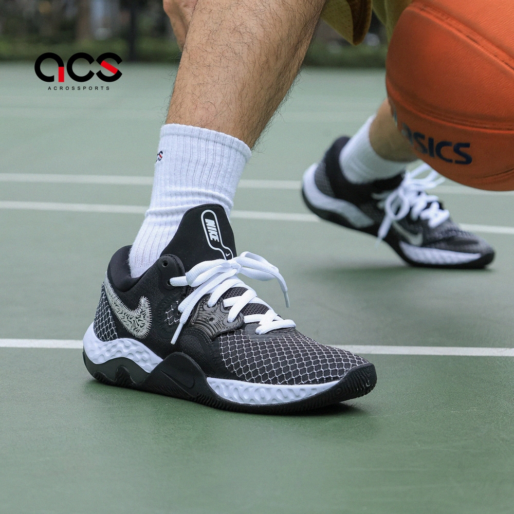 Nike 籃球鞋 Renew Elevate II 男鞋  輕量 舒適 支撐 避震 包覆 球鞋 黑 白 CW3406004