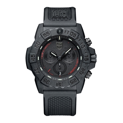 LUMINOX 雷明時NAVY SEAL CHRONO海豹三眼計時腕錶 – 純黑 3581.SIS