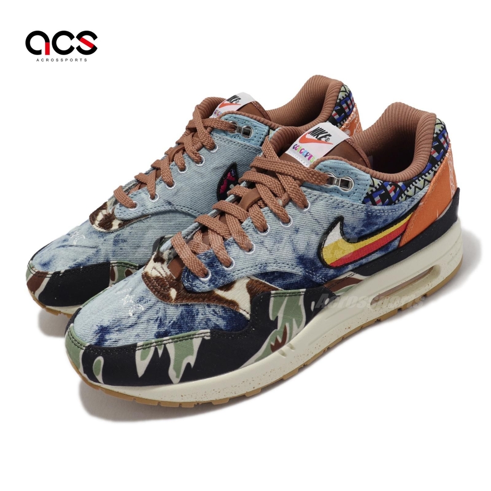 Nike x Concepts Air Max 1 SP 男鞋 迷彩 格紋 虎紋 腰果花 牛仔 聯名 休閒鞋 DN1803-900