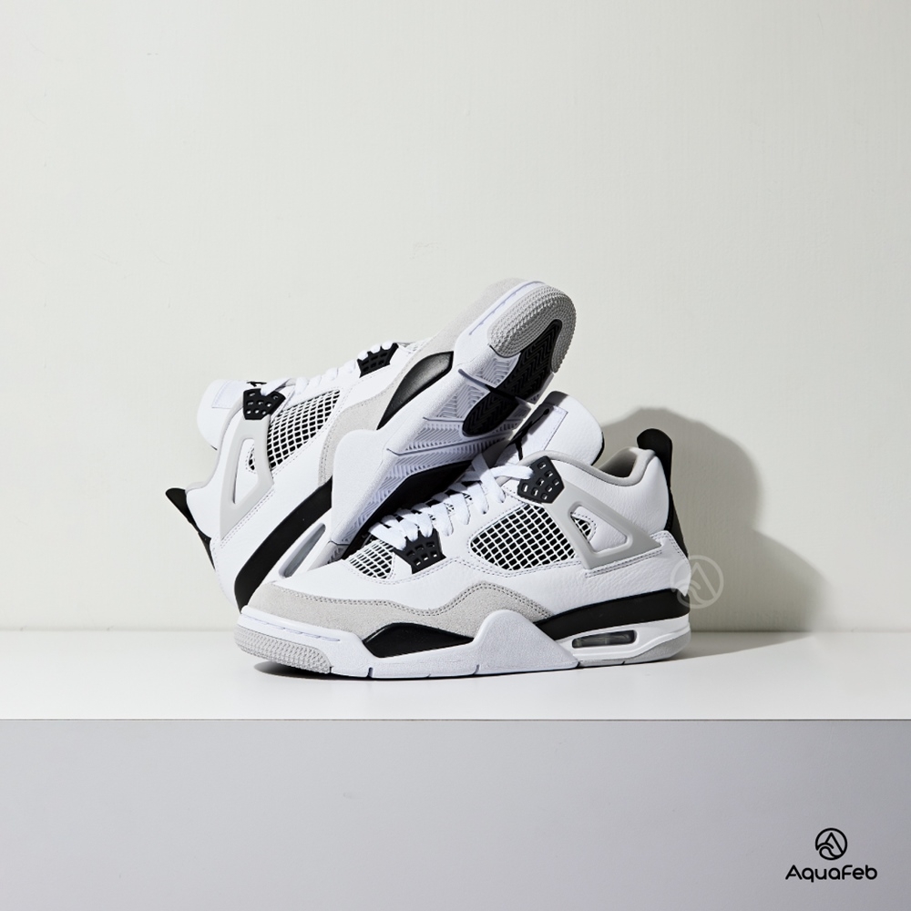 Nike Air Jordan 4 White and Black 男鞋 白灰色 AJ4 運動 籃球鞋 DH6927-111