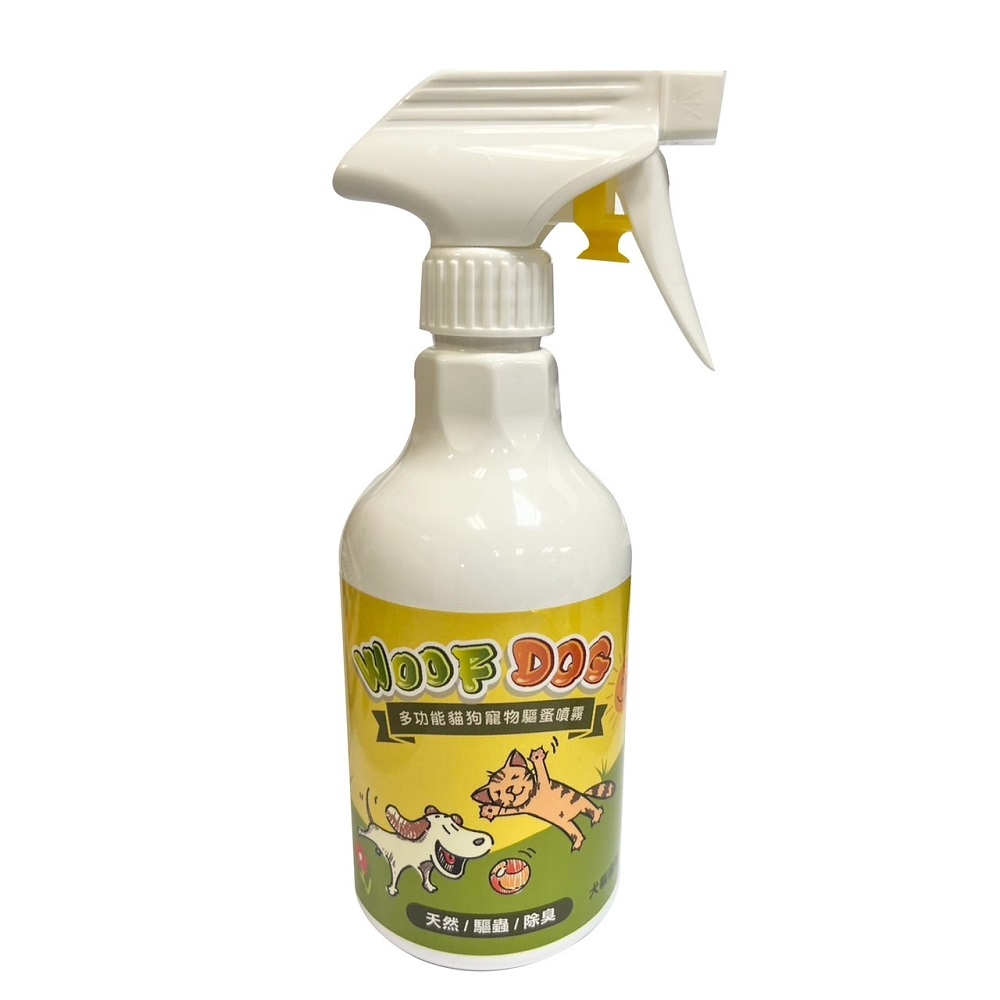 【2入組】WOOF DOG-多功能貓狗寵物驅蚤噴霧 500ml-犬貓適用- (天然/驅蟲/除臭) (WD-02)(購買第二件都贈送寵鮮食零食*1包)