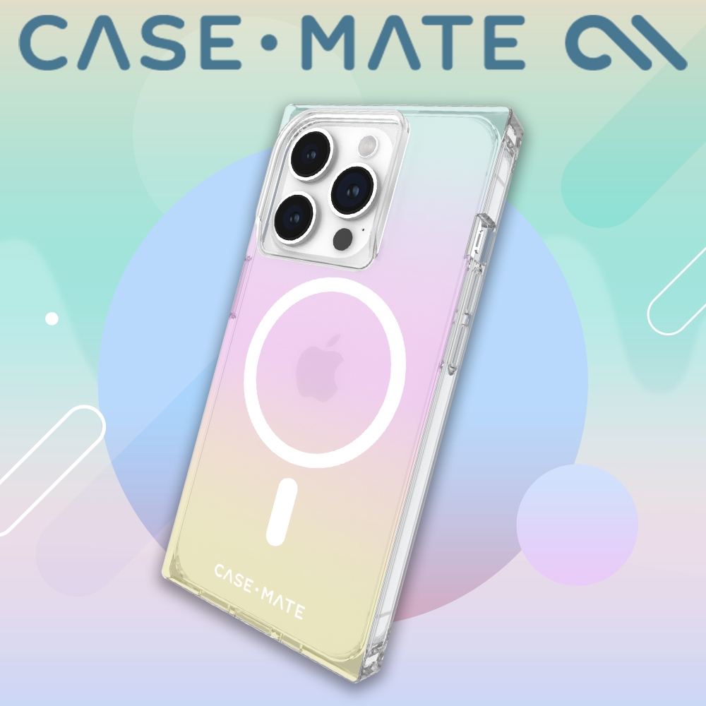 美國 CASE·MATE iPhone 15 Pro Blox 精品防摔超方殼MagSafe - 漸層彩虹