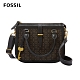 FOSSIL RYDER MINI 真皮迷你帆布圓弧側背包-黑咖雙色 ZB7721015 product thumbnail 1