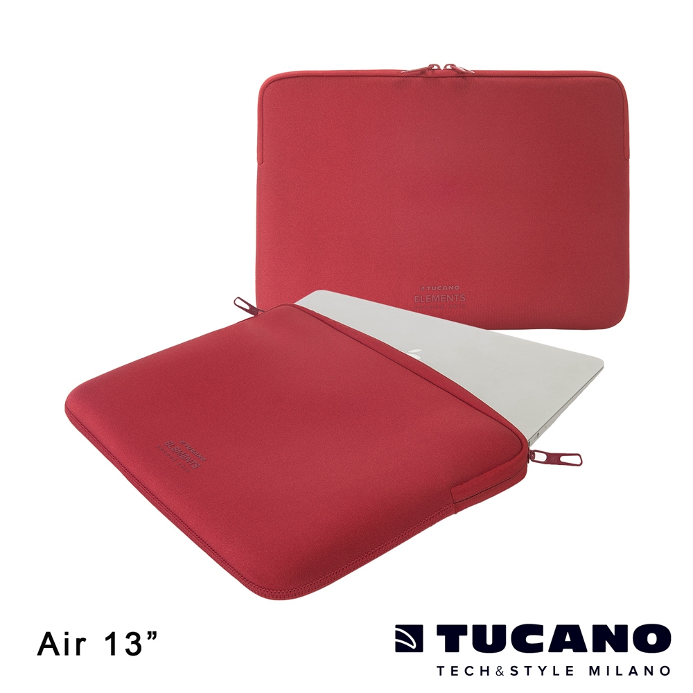 TUCANO ELEMENTS MB Air 13吋專用防震內袋-紅