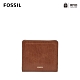 FOSSIL Logan 真皮系列拉鍊零錢袋設計短夾-咖啡色 SL7829200 product thumbnail 2