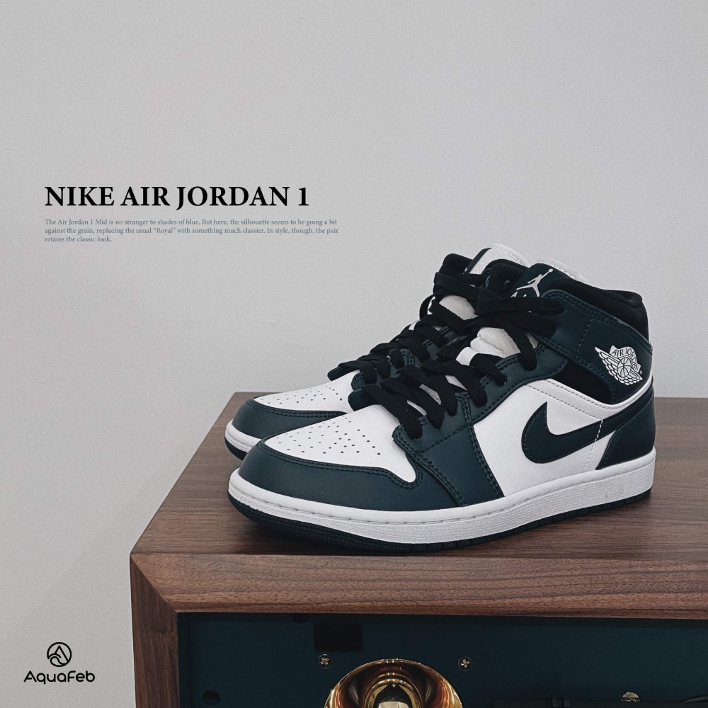 Nike Air Jordan 1 Mid 男鞋兩色AJ1 高筒籃球鞋554724-411 554724-082