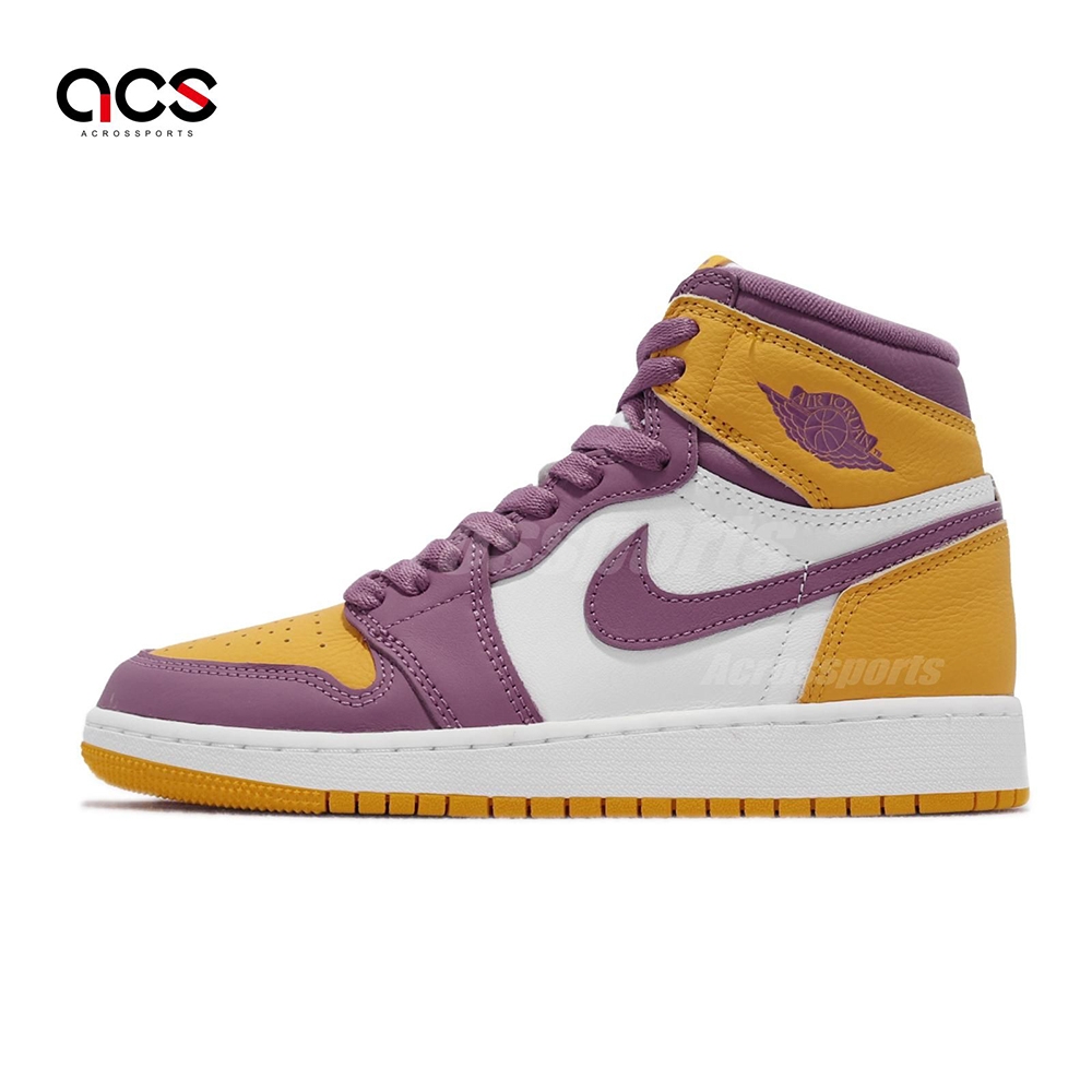 Nike 童鞋Air Jordan 1 Retro High OG 大童紫黃AJ1 575441-706 | 休閒