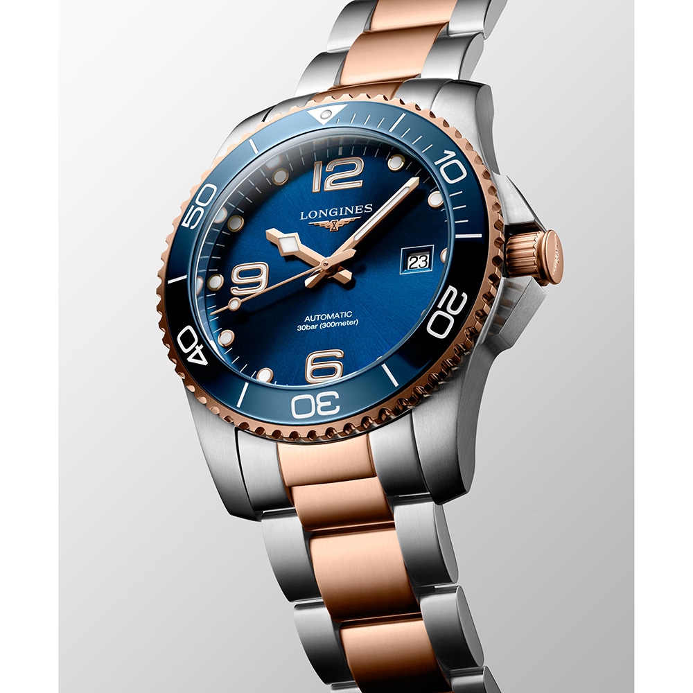 LONGINES 浪琴 官方授權 深海征服者浪鬼陶瓷潛水機械錶 年終送禮-41mm L3.781.3.98.7