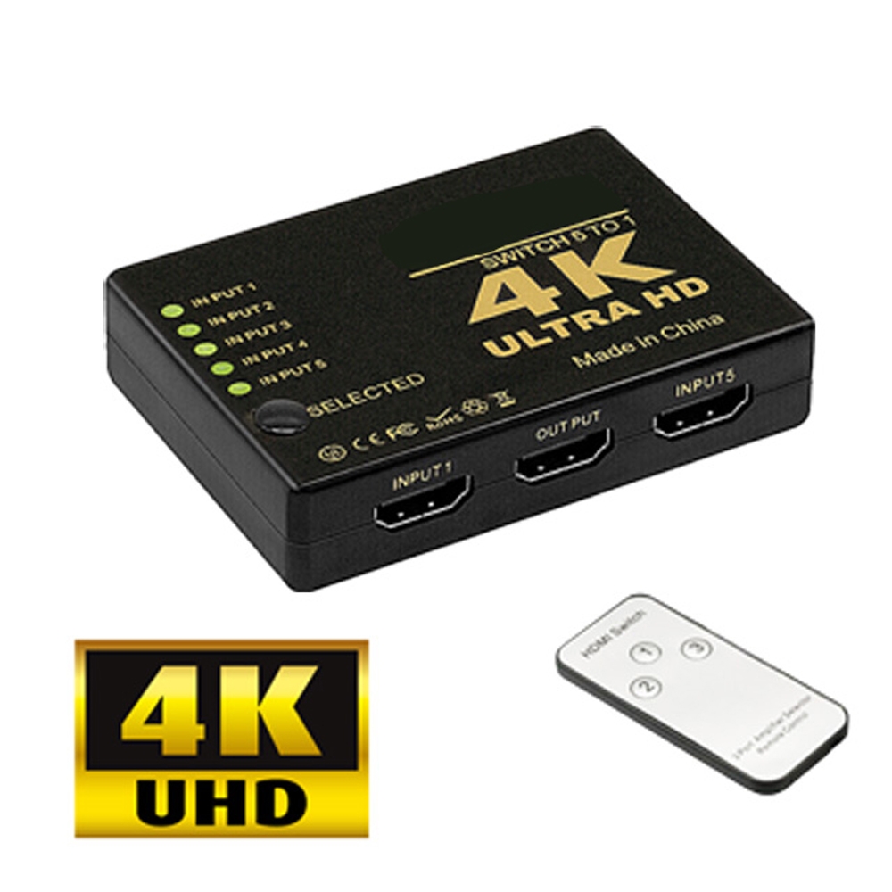 LineQ 標準4K2K HDMI 5進1出遙控切換器(UH-7595C)