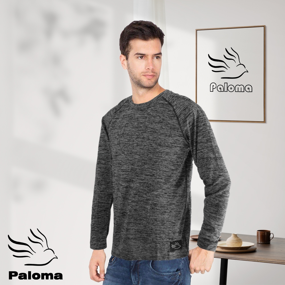 Paloma輕著刷毛保暖衣-灰 發熱衣 長袖上衣 長袖衫 長袖T恤
