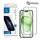 iMos iPhone 15 Plus 6.7吋 9H康寧滿版黑邊玻璃螢幕保護貼(AGbc) product thumbnail 1